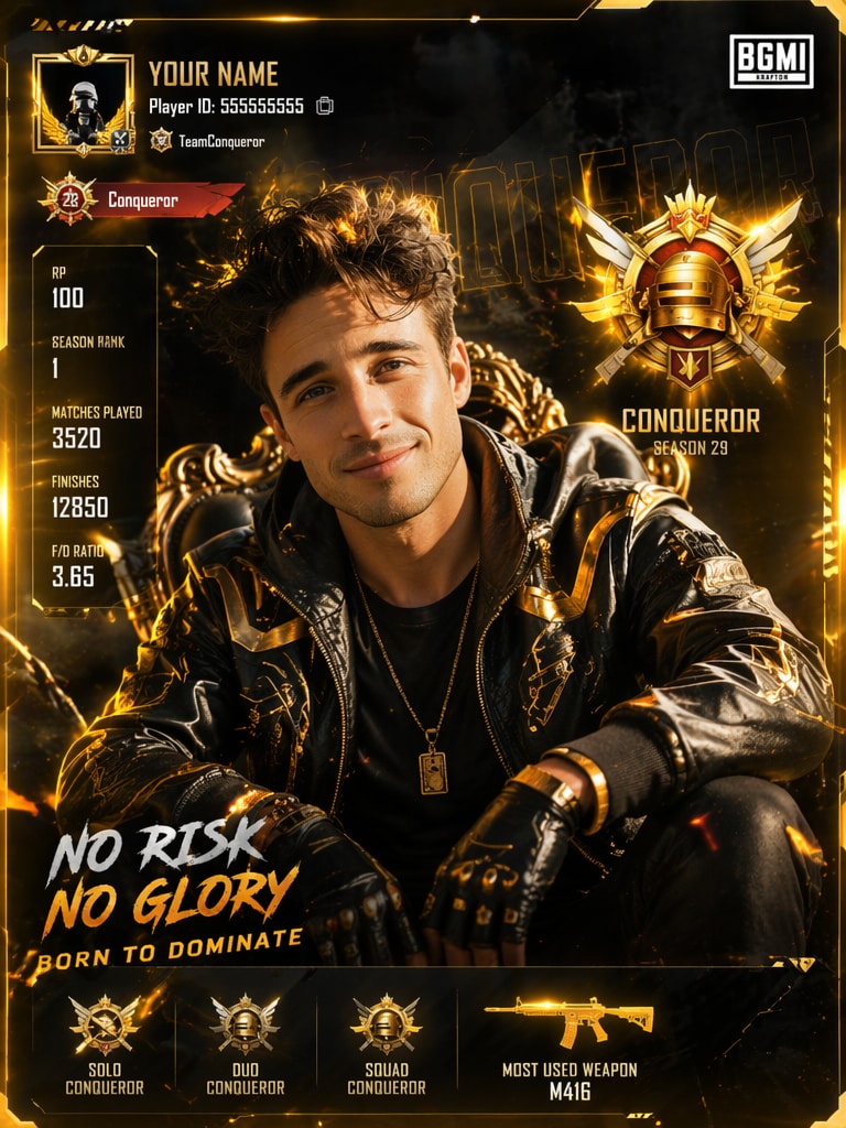 Gold Rank Profile Edit ChatGPT BGMI Profile Prompt