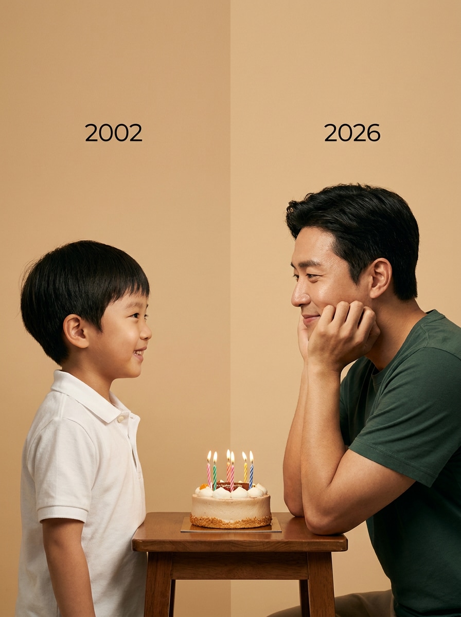 Classic face to face ChatGPT childhood photo prompt