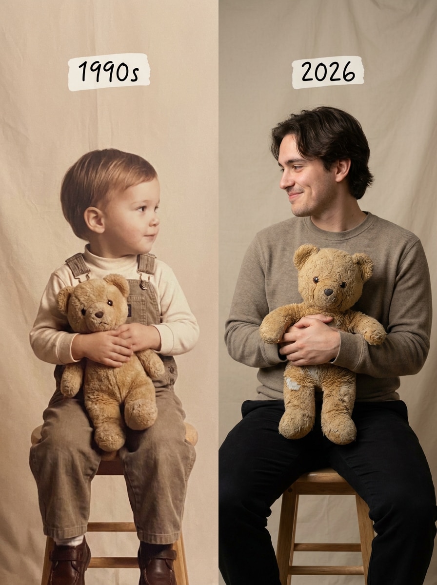 Childhood toy connection ChatGPT childhood photo editing prompt