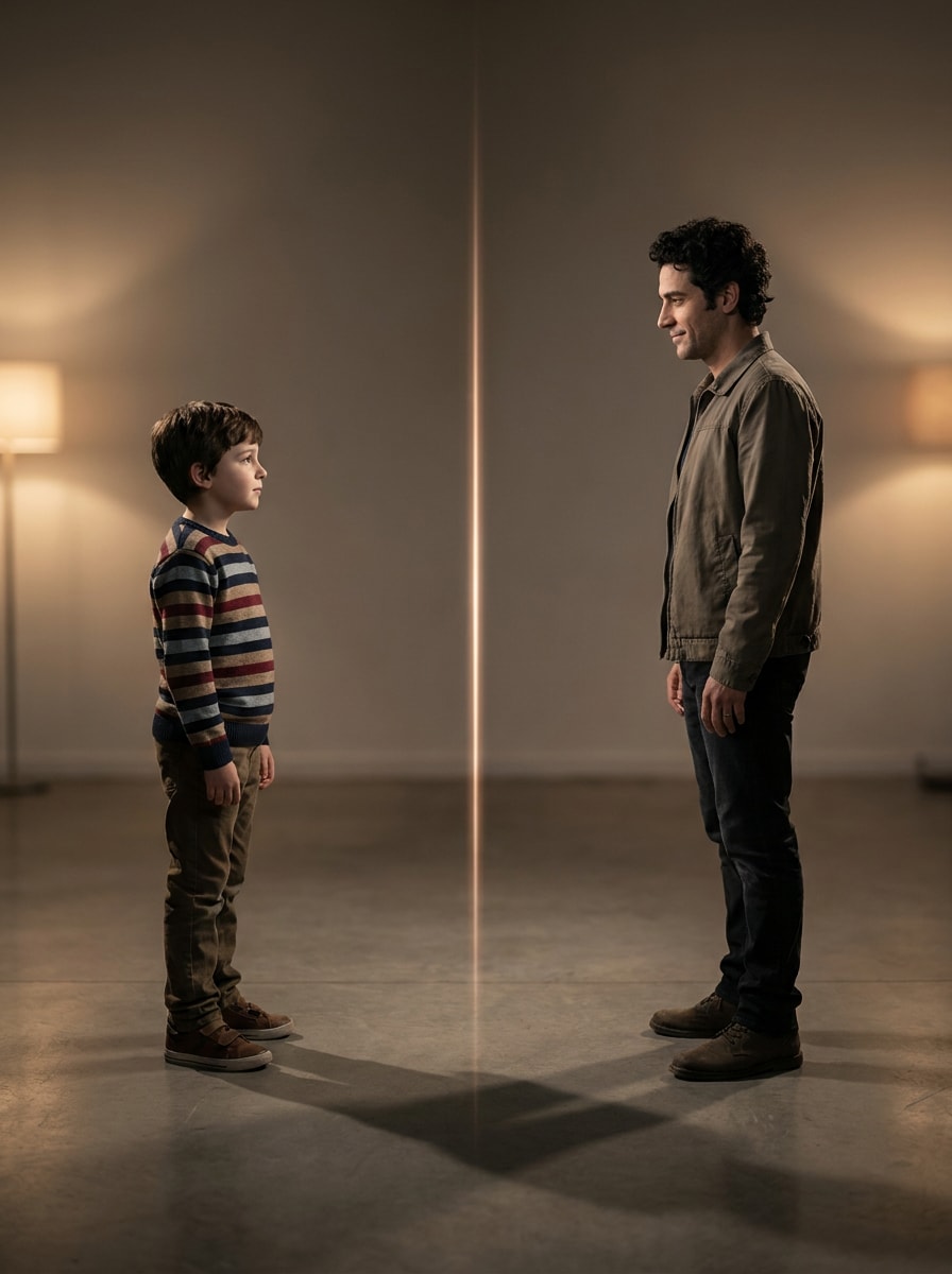 Mirror reflection ChatGPT childhood photo editing prompt