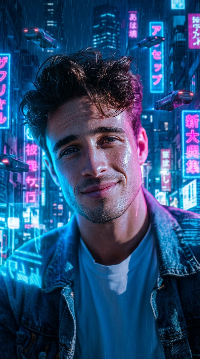 Cyberpunk portrait prompt