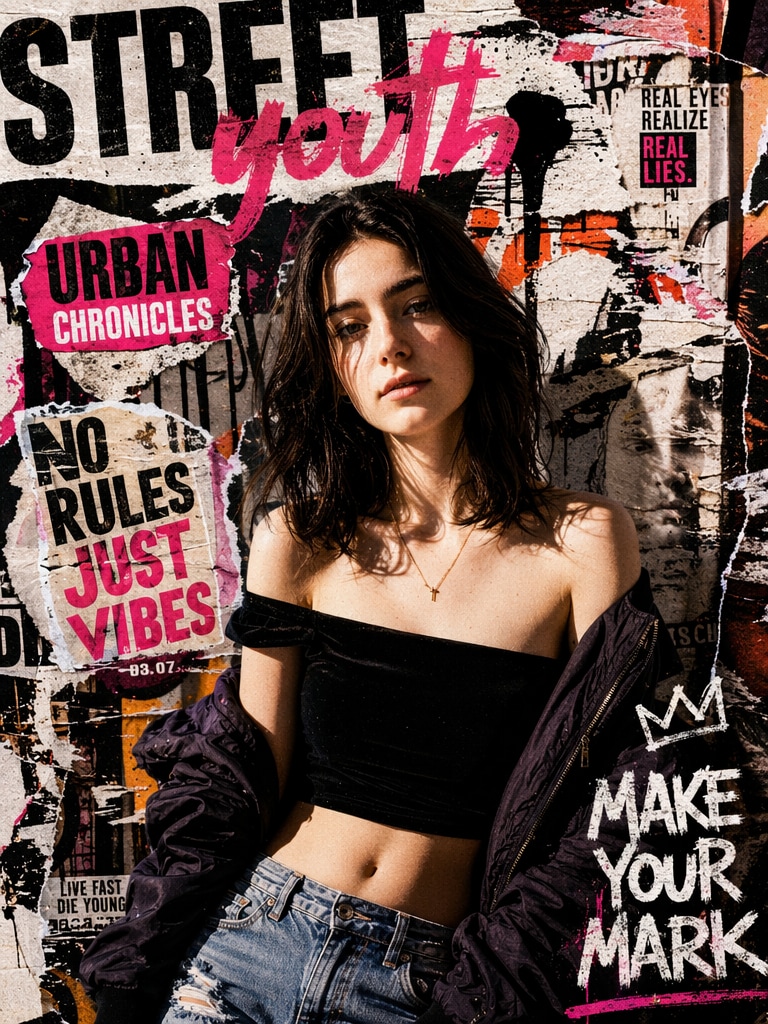 Urban street ChatGPT collage photo edit prompt