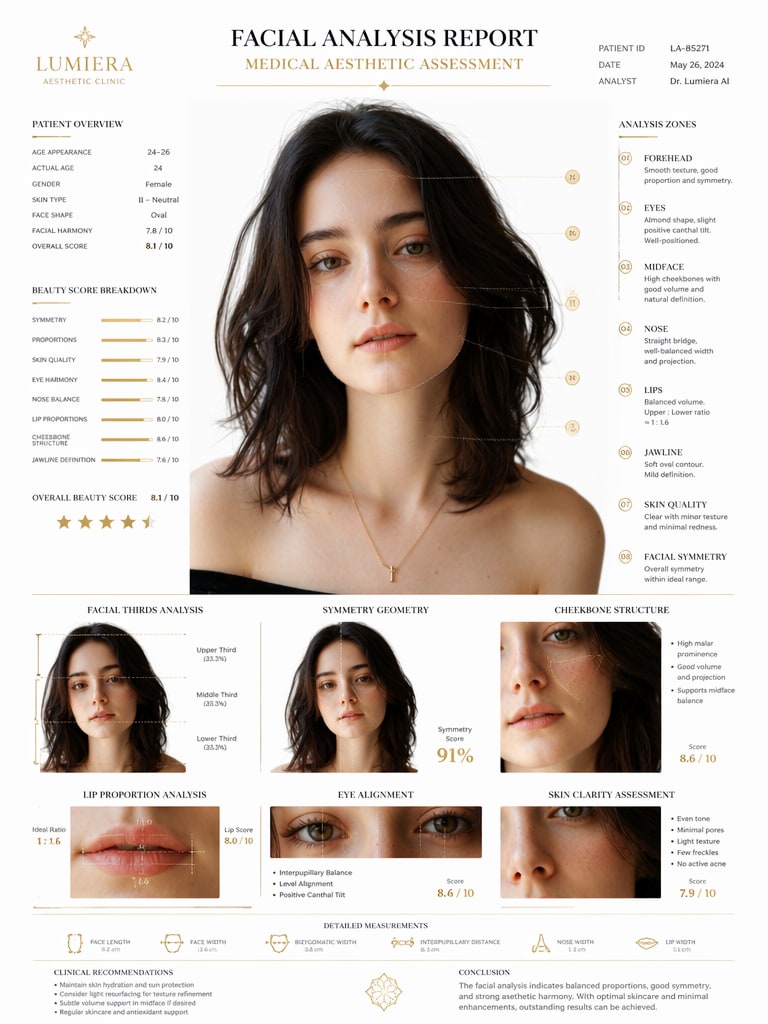 Medical Aesthetic Beauty Scan ChatGPT Face Rating Prompt