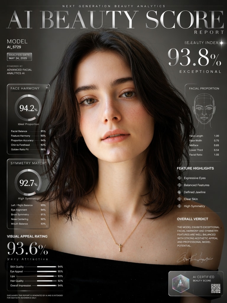 AI Beauty Score Magazine Cover ChatGPT Face Rating Prompt