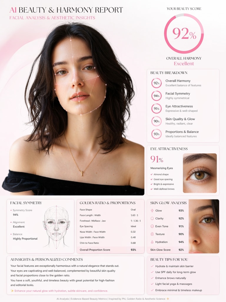 ChatGPT face analysis prompt result
