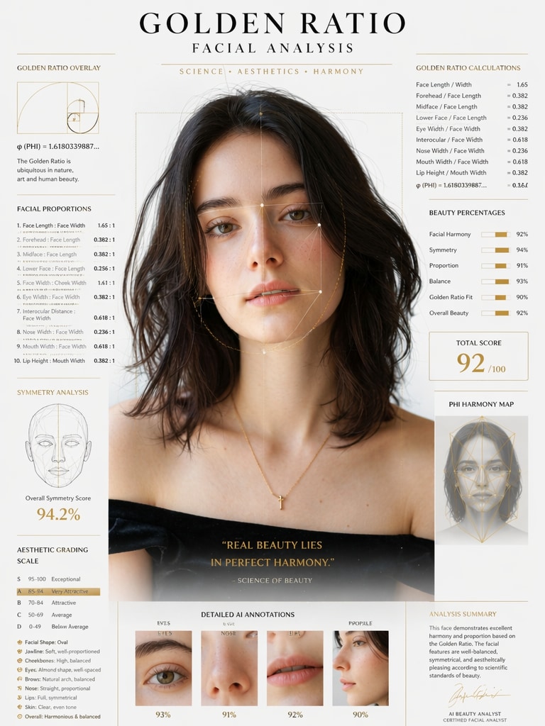 Golden Ratio Face Analysis ChatGPT Face Rating Prompt