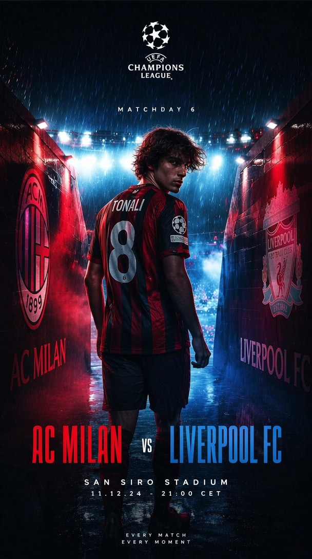 Champions League Night Poster