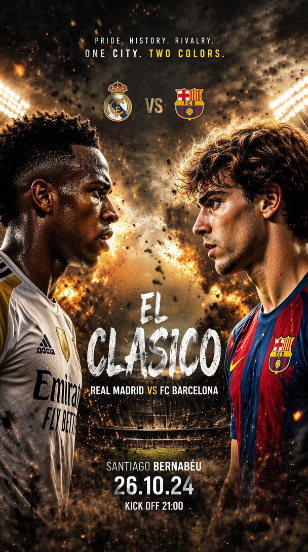 Derby Match Fire Poster