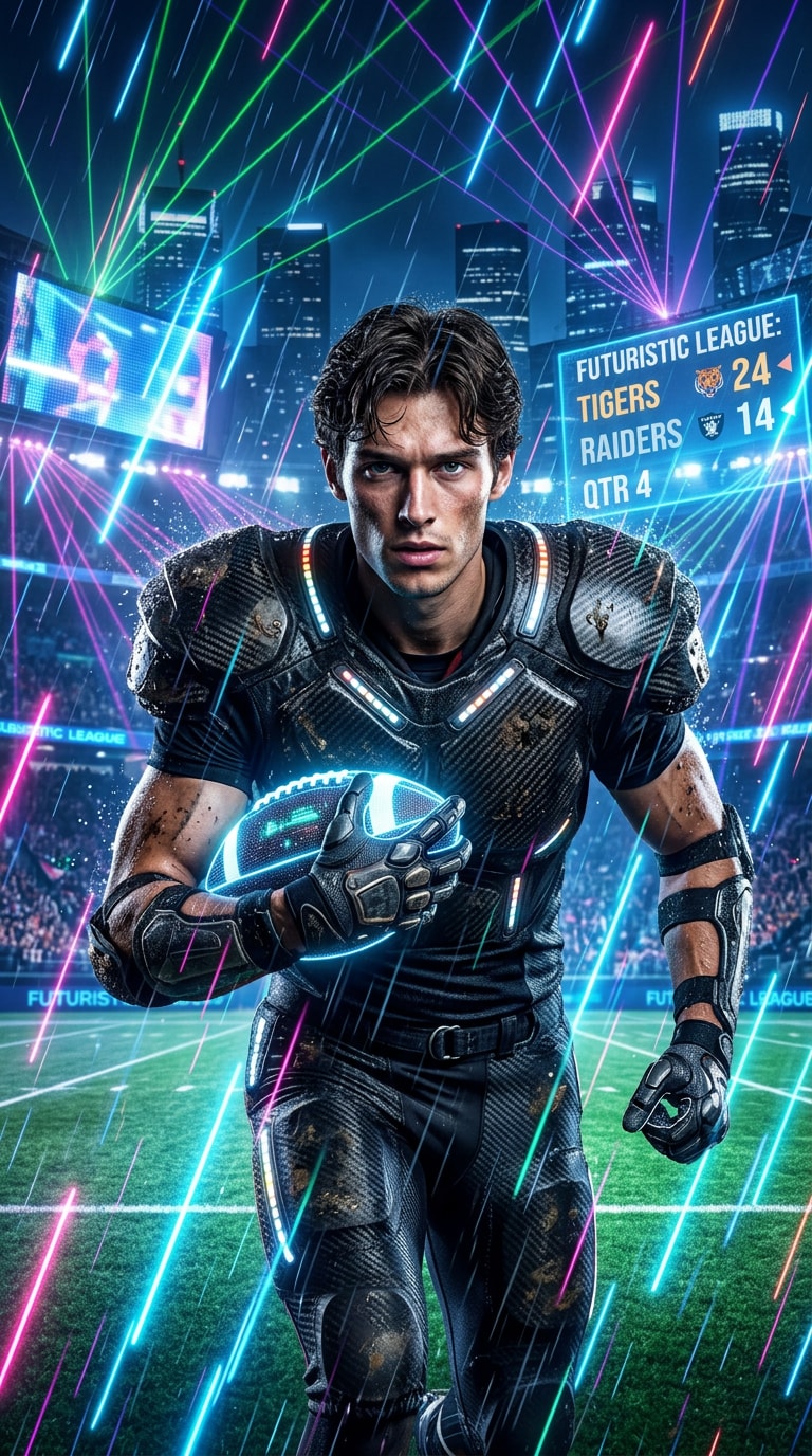 Cyber football poster prompt