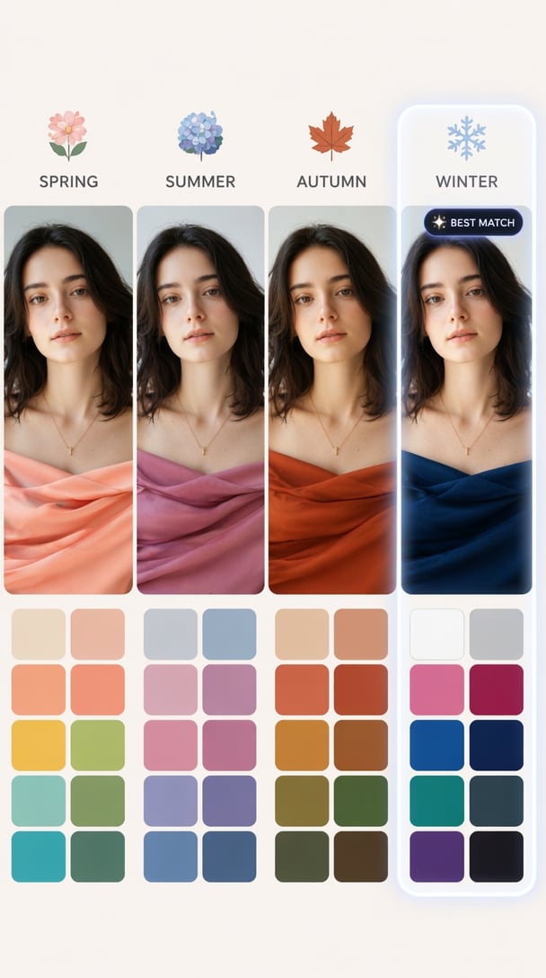 ChatGPT color analysis prompt seasonal palette portrait