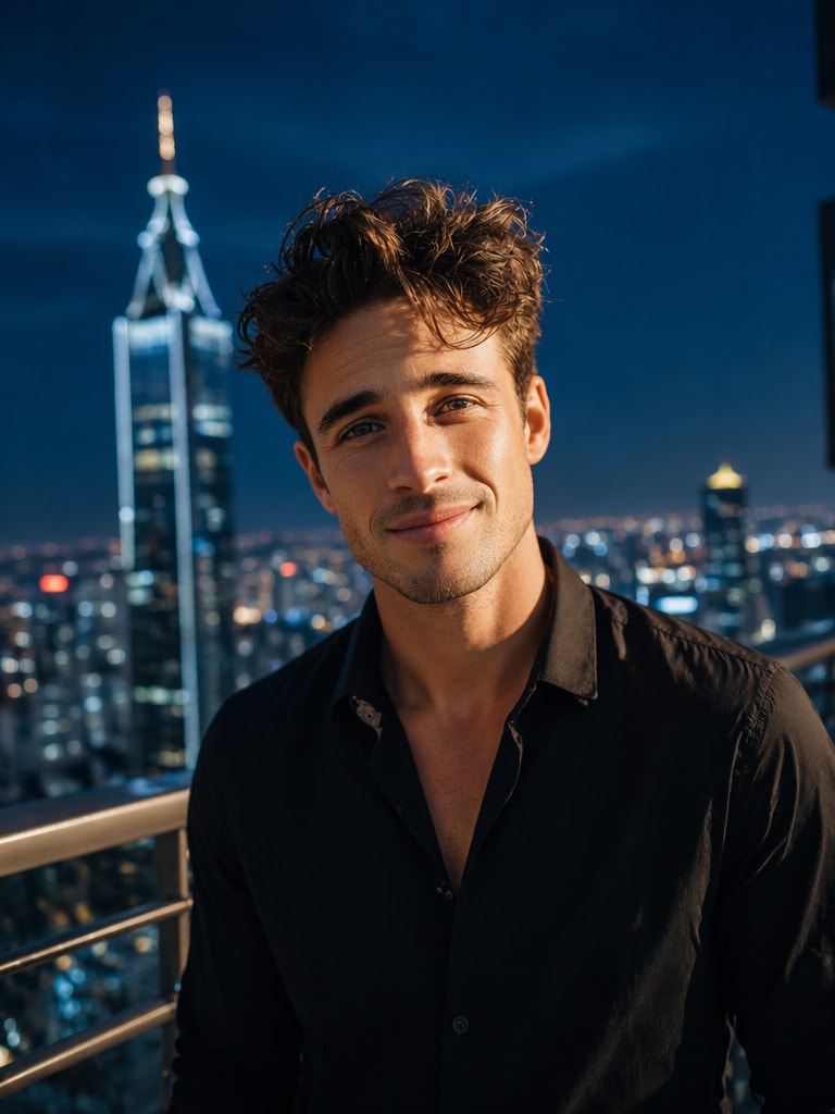 Luxury Balcony Portrait Prompt for Boys