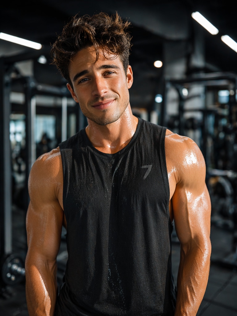 Gym Aesthetic Portrait Prompt for Boys