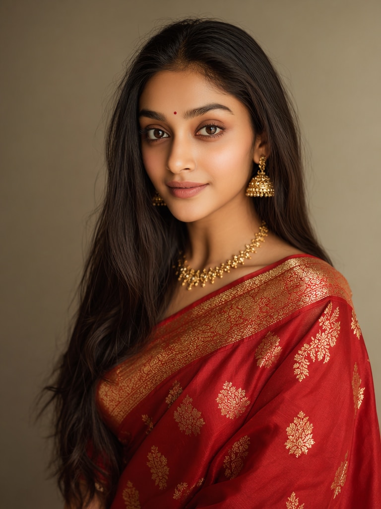 Classic Red Silk Saree