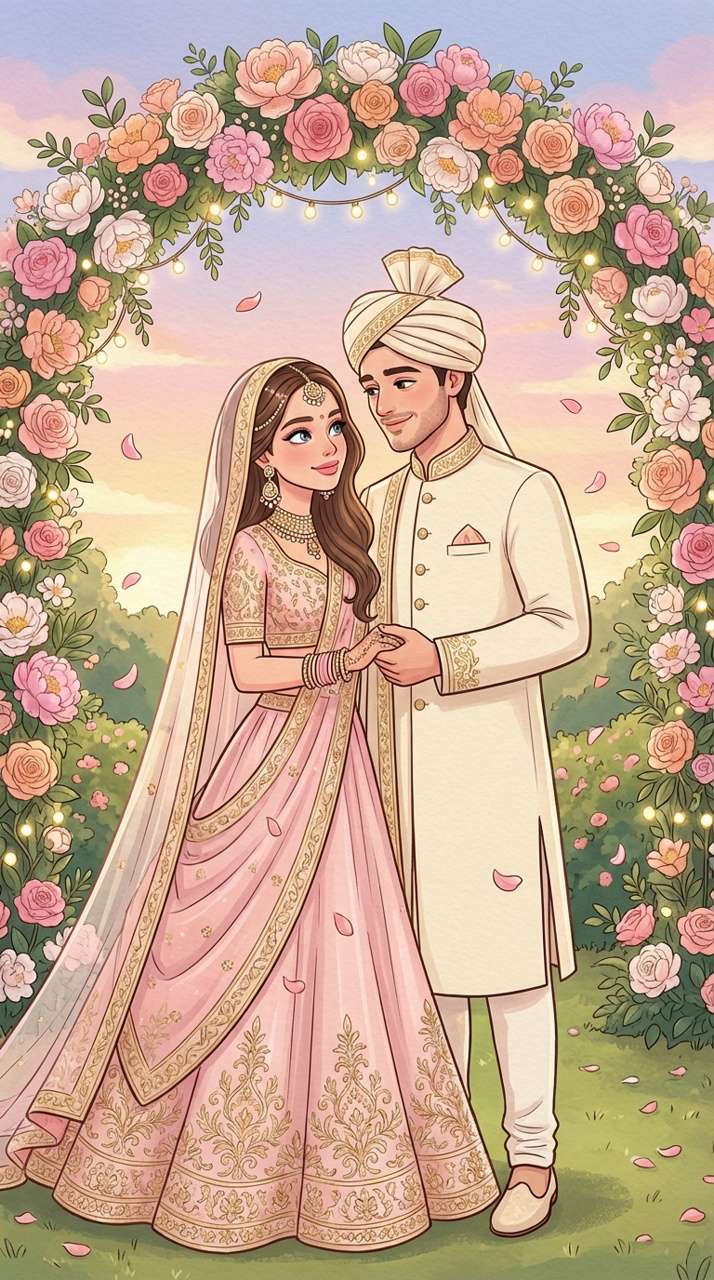 ChatGPT Wedding Caricature Template 04