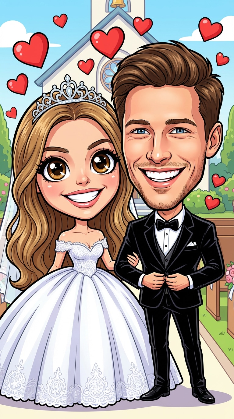 Wedding Caricature Style 02