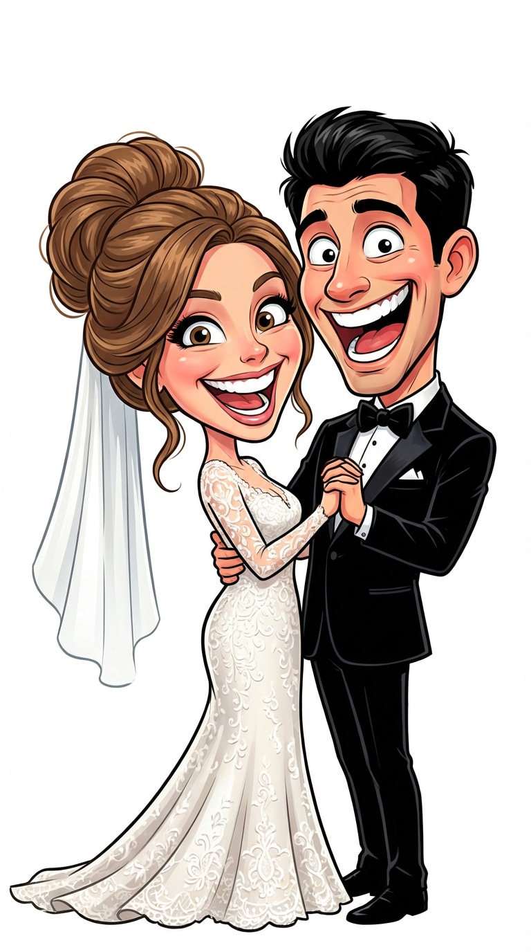 AI wedding caricature preview 1