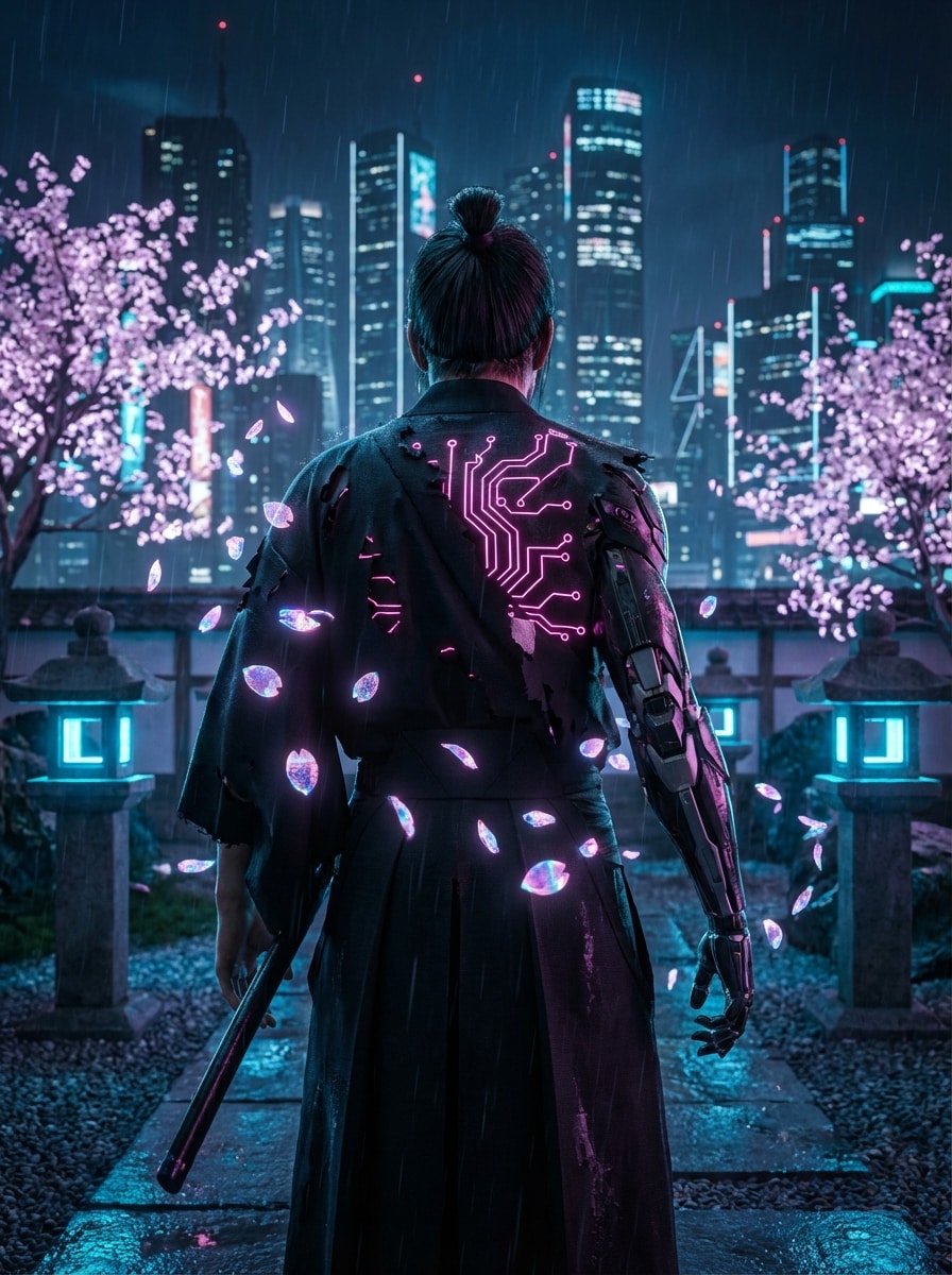 Cherry Blossom Cyber Ronin