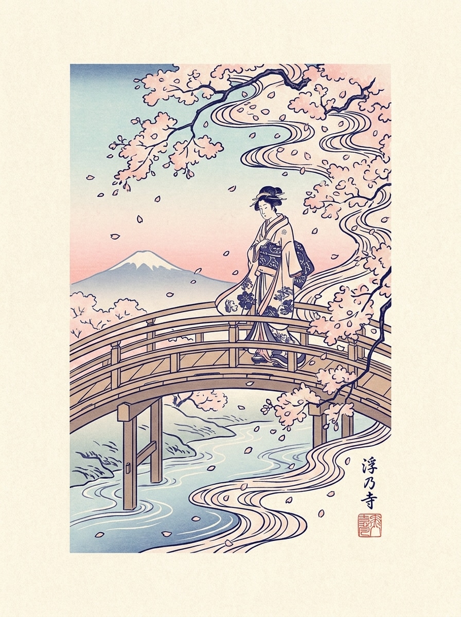 Cherry Blossom Ukiyo-e