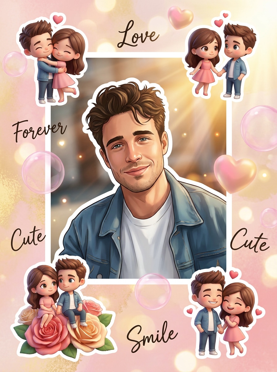 Couple Chibi Photo Editing Prompt