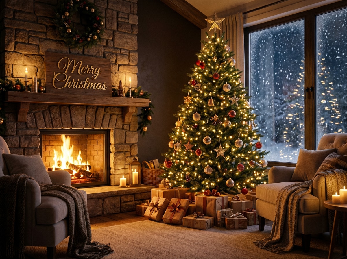 Realistic Christmas card reference image