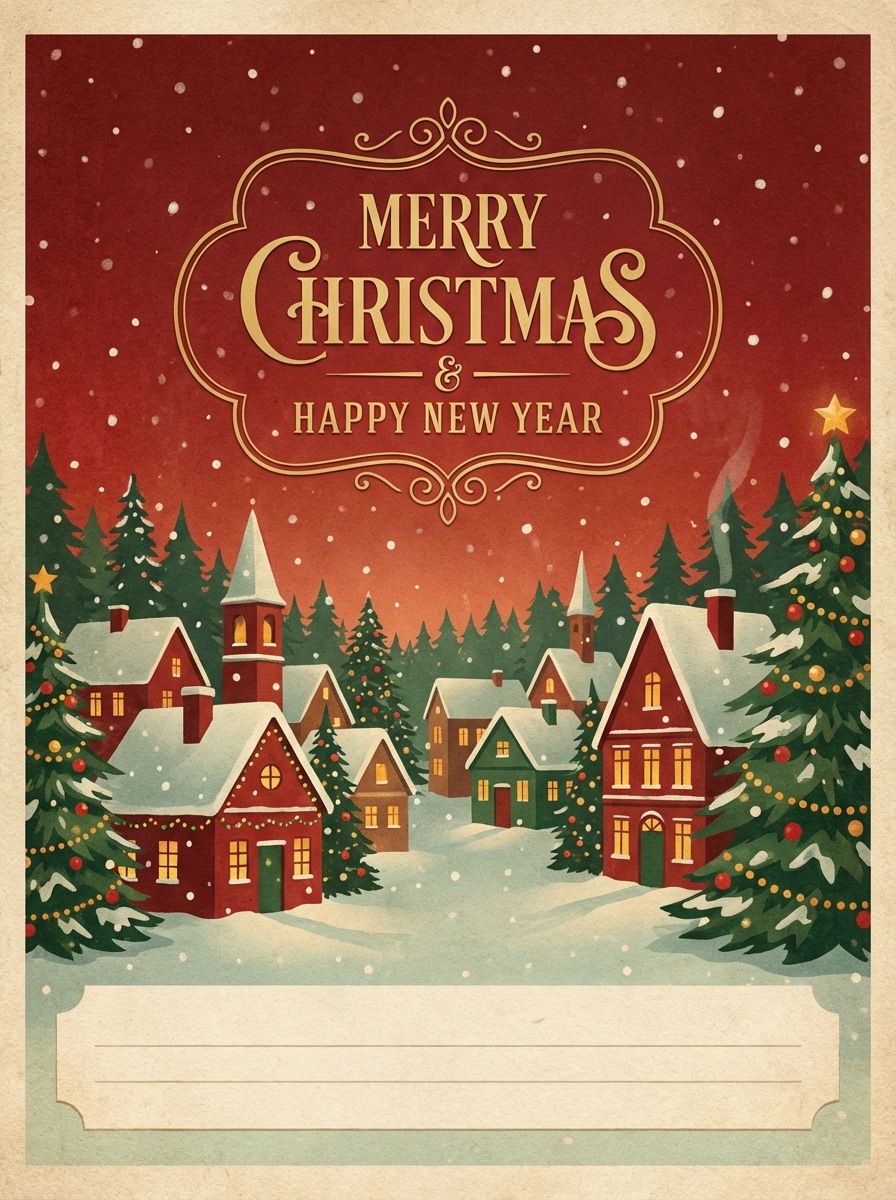 Christmas Greeting Postcard