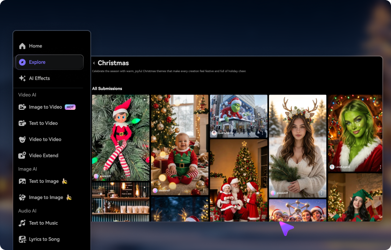 Step 1 — Upload your Christmas photo to Media.io