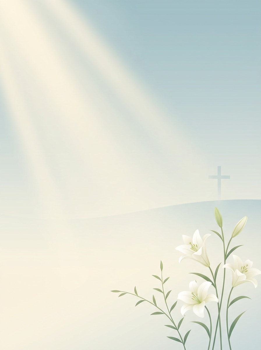Church lilies minimal Easter background