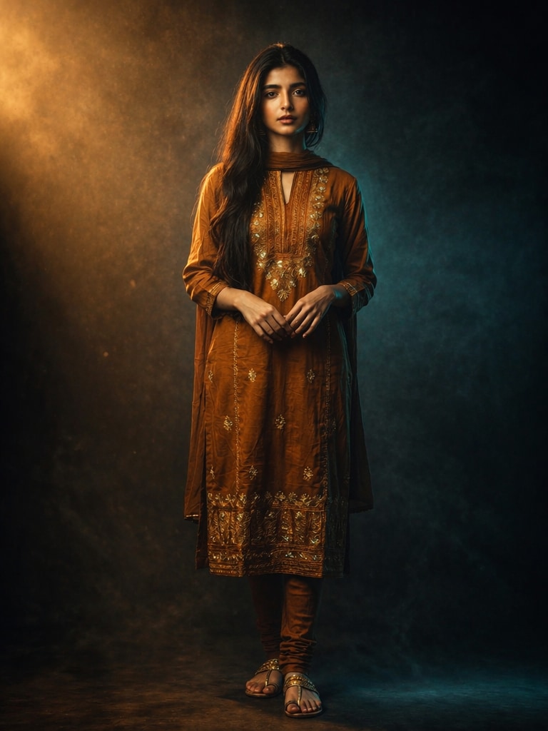 Warm Orange Hollywood Lighting Cinematic Relight Prompt