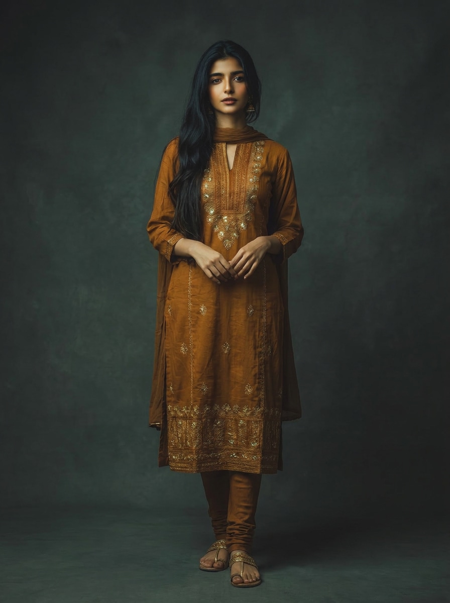 Portrait before cinematic relight edit