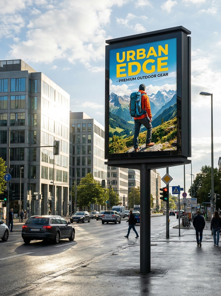City Roadside Photorealistic