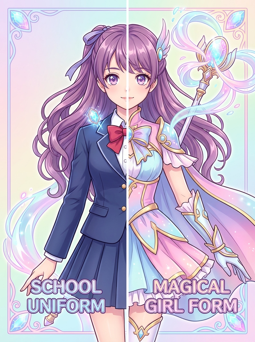 Civilian to Magical Girl Split