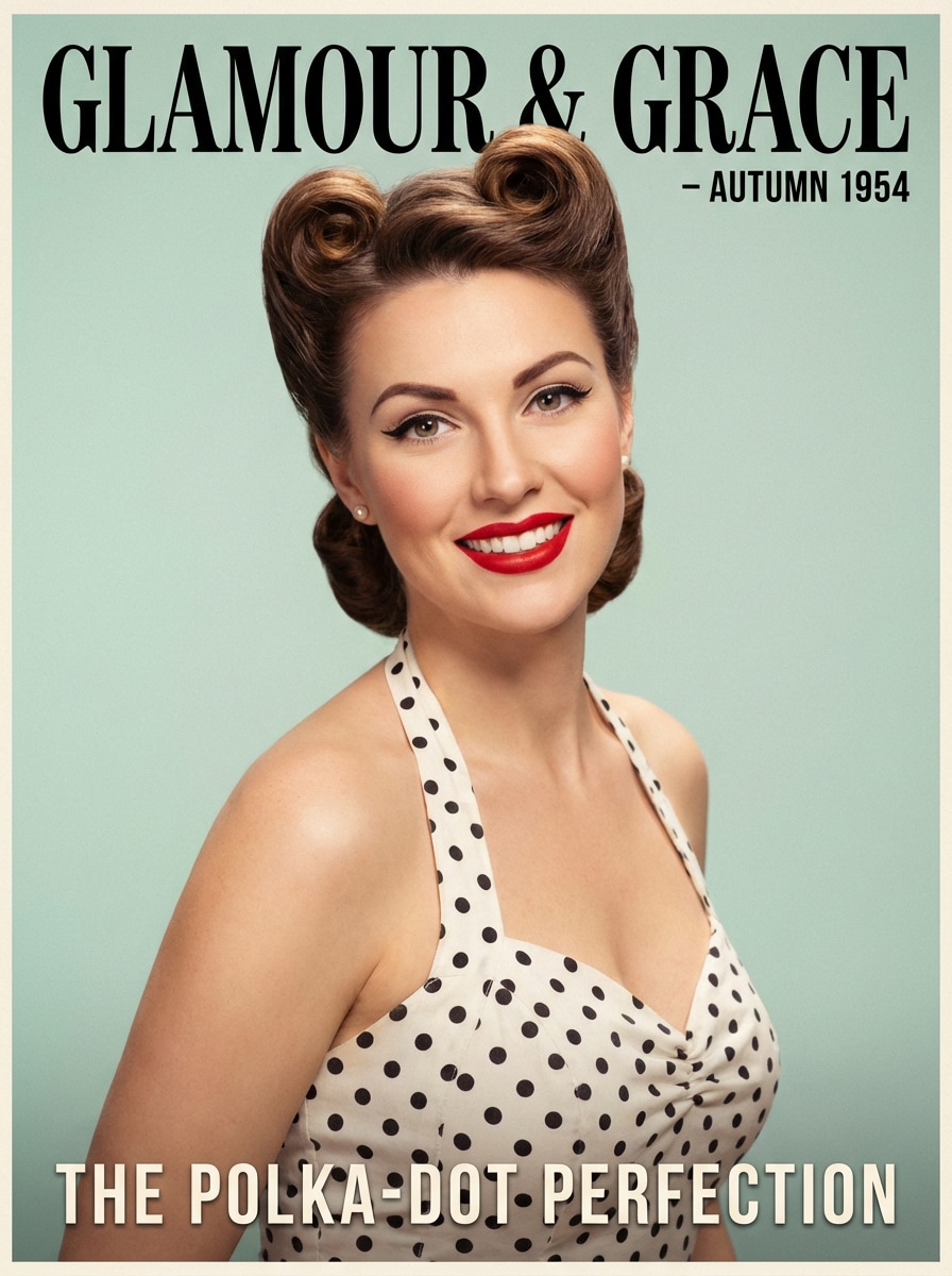Classic 50s studio pin-up portrait