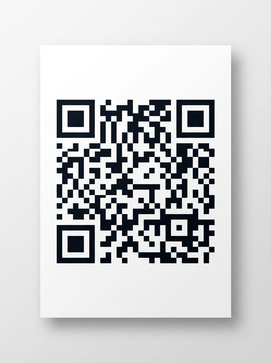 Clean Black and White QR
