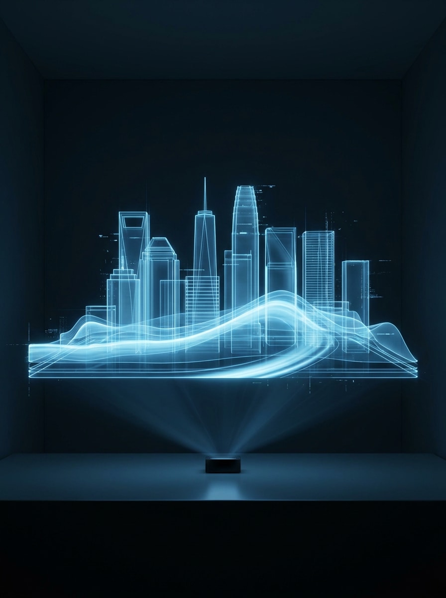 Clean Blue Projection