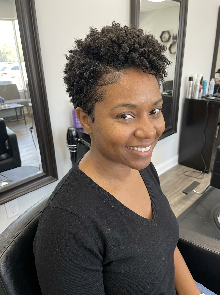Coily Tapered Pixie