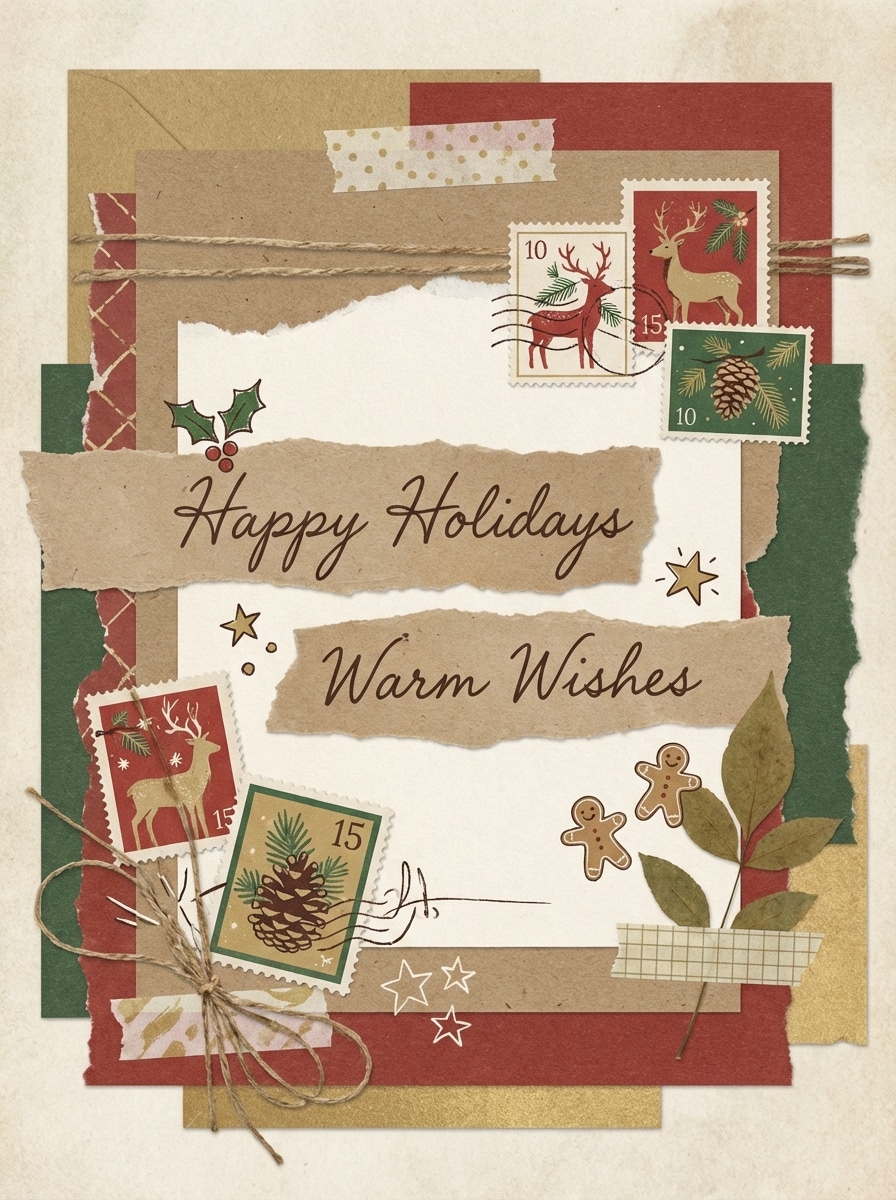 Collage-Inspired Seasonal Layout