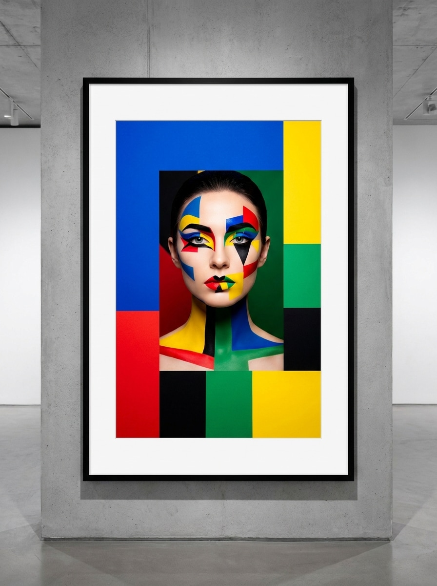 Color-Block Art Portrait