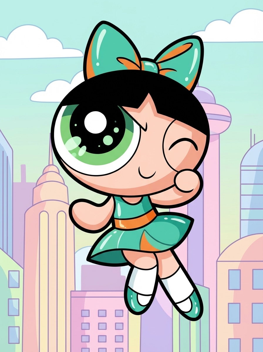 Color-Coded Superhero Girl