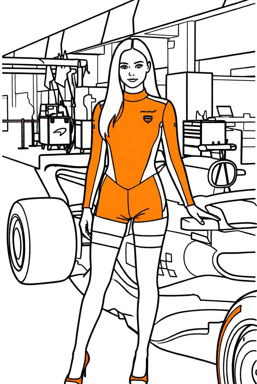 Simplified Kids Style Coloring Page