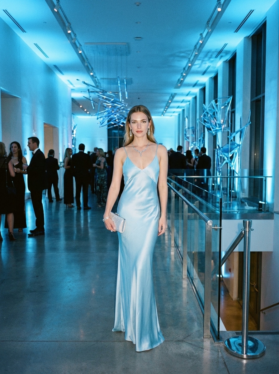 AI outfit generator Cool Blue gown