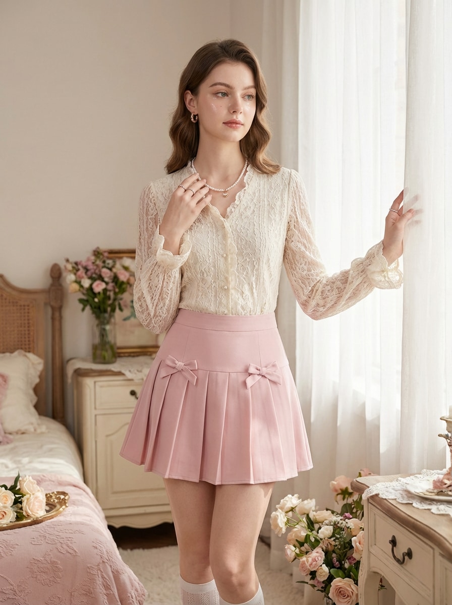 Micro skirt try on haul aesthetic