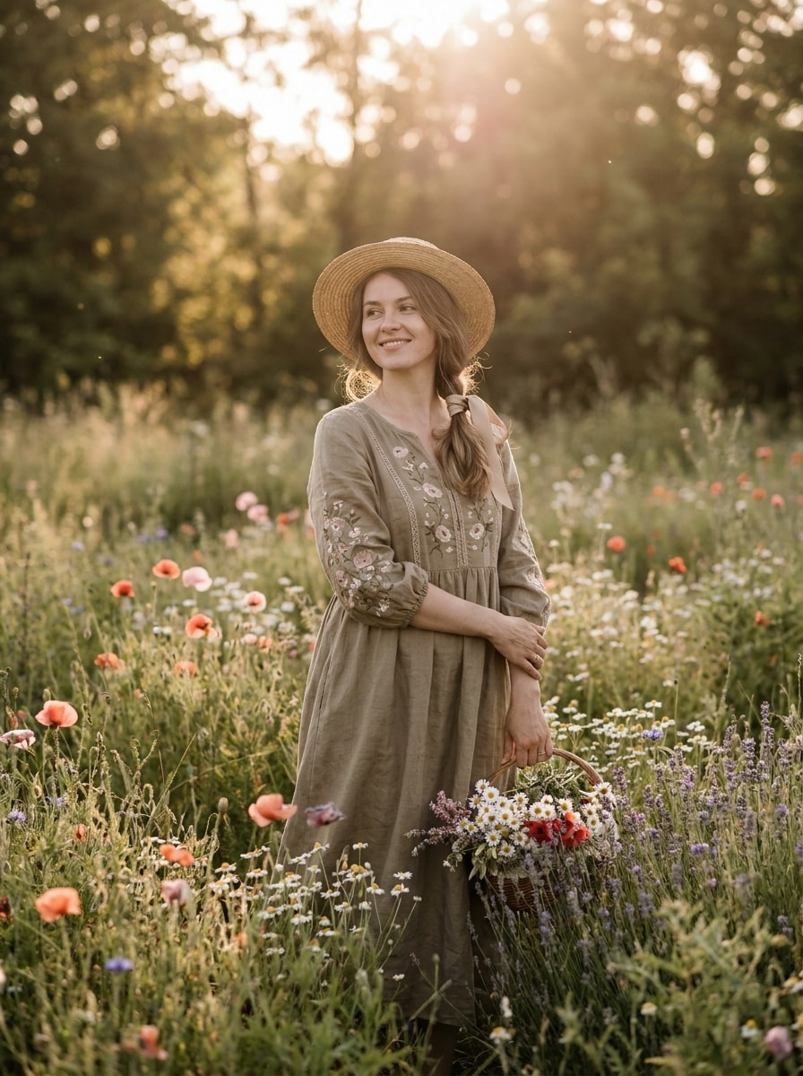 Cottagecore Flower Field