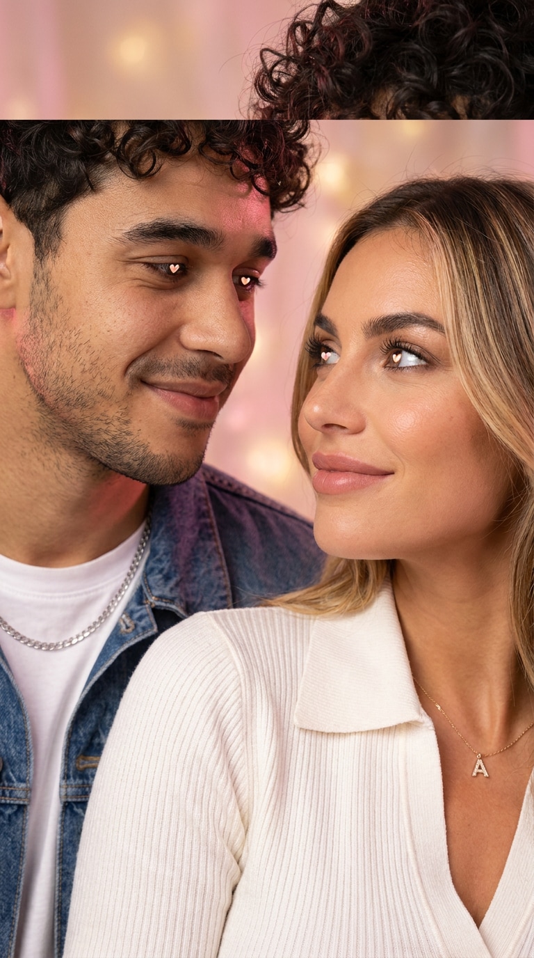Valentine couple eyes AI photo prompt