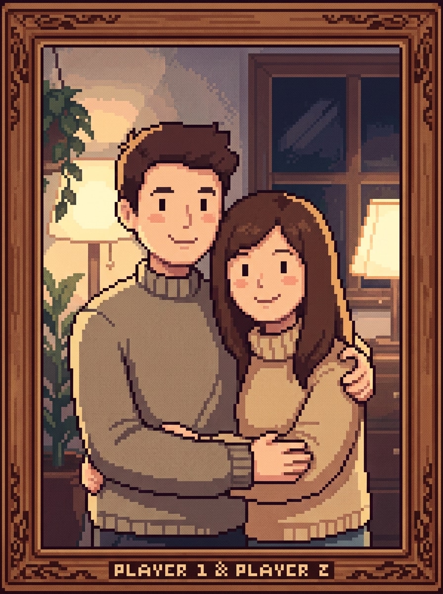 Couple Pixel Portrait