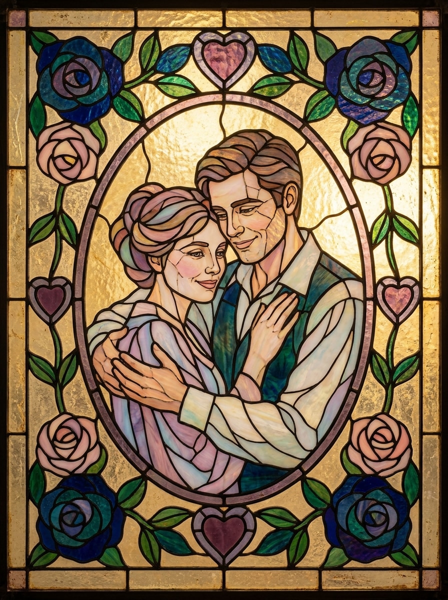 Couple Window Art