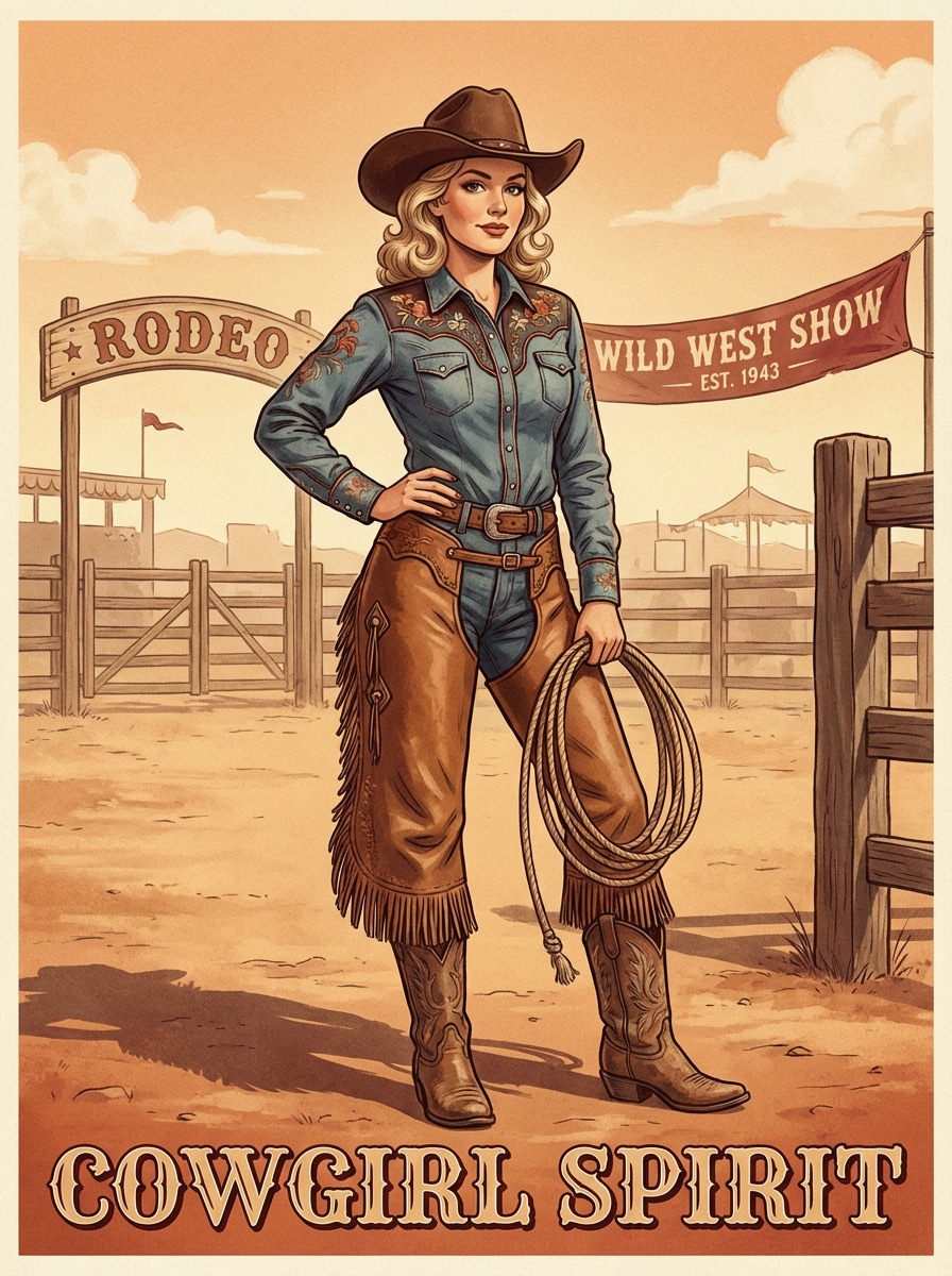 Cowgirl rodeo pinup