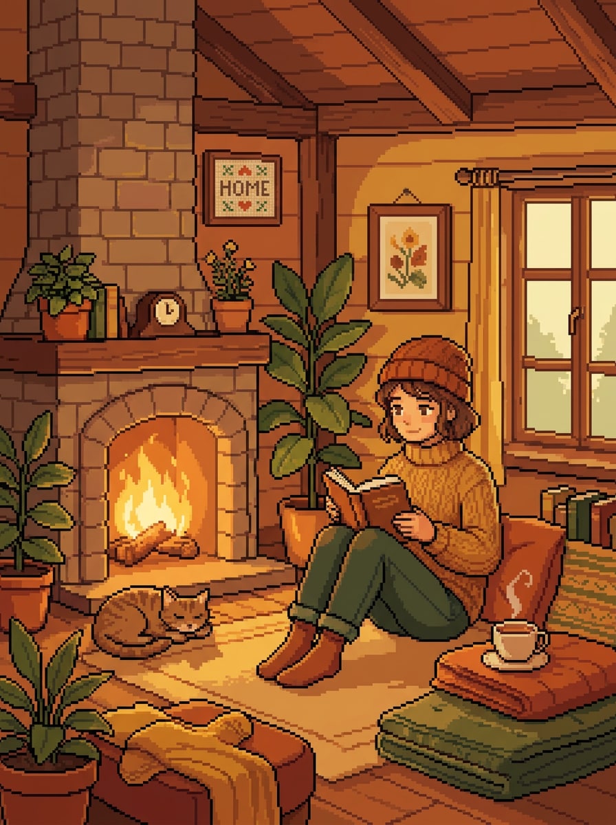 Cozy Indie Game Pixel Style