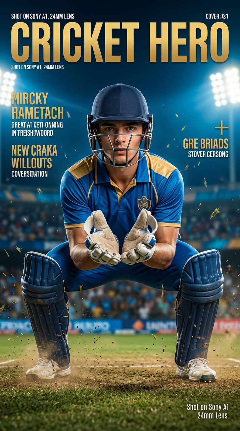 Cricket final match poster prompt