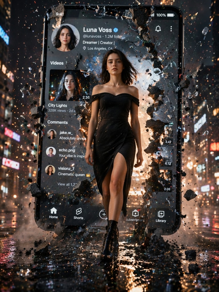Explosive Social App Entrance Cross Dimensional AI Photo Effect