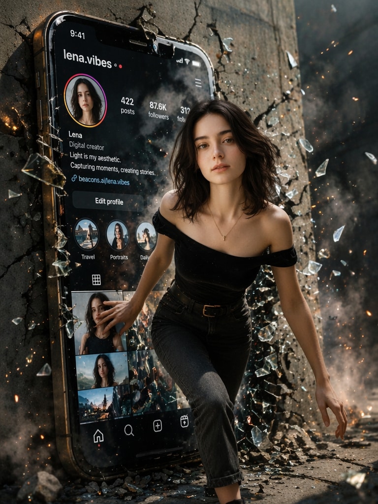 Online Profile Walkout Effect Cross Dimensional AI Photo Effect